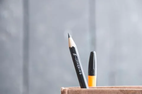 E-learning school concept Stock Photos