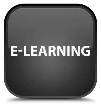 E-learning special black square button Stockillustratie
