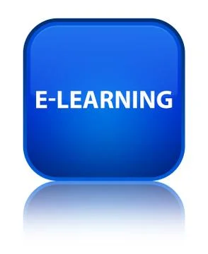 E-learning special blue square button Stockillustratie