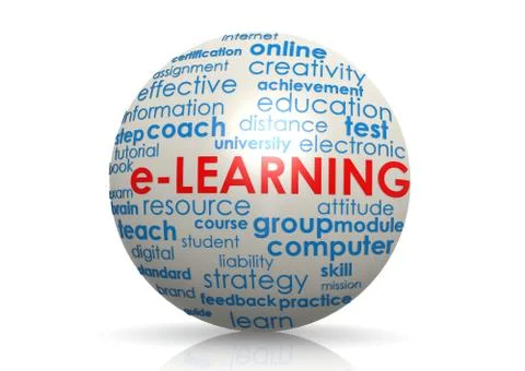 E-learning sphere 스톡 일러스트