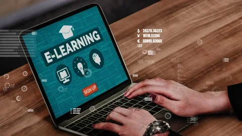 E-learning for Student and University conceptual Stock Footage 159726555