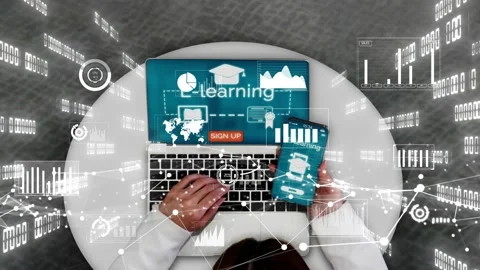 E-learning for Student and University conceptual Stock Footage 161664736