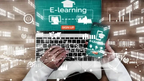 E-learning for Student and University conceptual Stock Footage 162268413