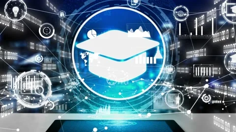 E-learning for Student and University conceptual Stock Footage 164241426
