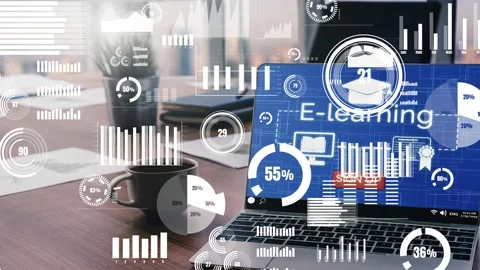 E-learning for Student and University conceptual Stock Footage 164244848