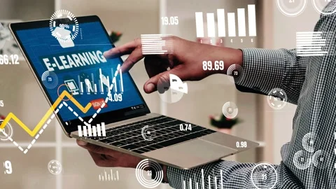 E-learning for Student and University conceptual Stock Footage 164322274