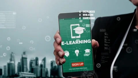 E-learning for Student and University conceptual Stock Footage 165169095