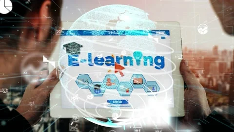 E-learning for Student and University conceptual Stock Footage 165171022