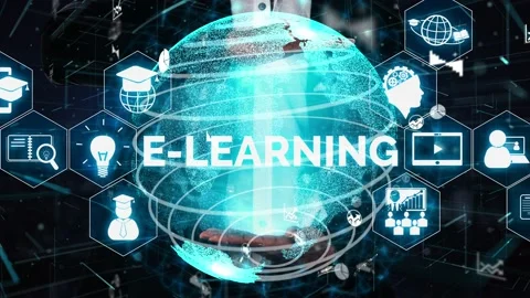 E-learning for Student and University conceptual Stock Footage 165171750