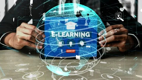 E-learning for Student and University conceptual Stock Footage 188427734