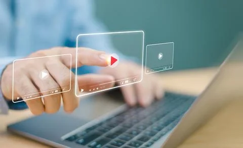 E-learning study graduate certificate program concept. Teacher training onlin Stock Photos