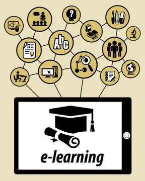 E-learning tablet Stock-Illustration