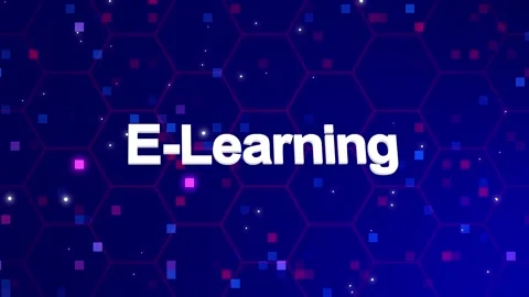 E-Learning text animation with background Stock Footage 260209668