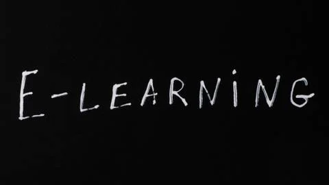 E-learning text conception Illustrazione stock