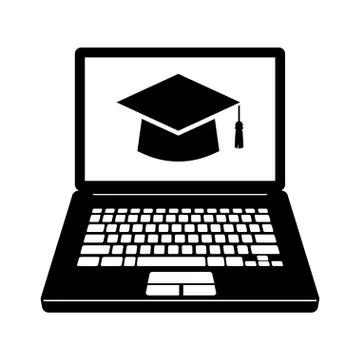 E-learning, vector icon Illustrazione stock