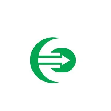 E letter arrow vector icon illustration Stock Illustration