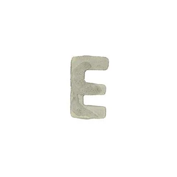 The e letter cement texture Stock Photos