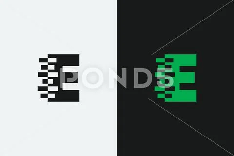 E letter iconic transformation shape vector logo design: Royalty Free ...