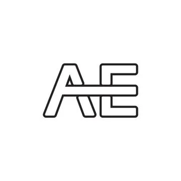 A E letter lines design vector 스톡 일러스트