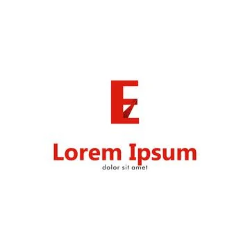 E Letter Logo with an Arrow Piercing it 스톡 일러스트