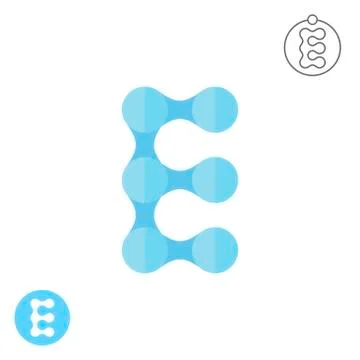 E letter logo conception Stock Illustration