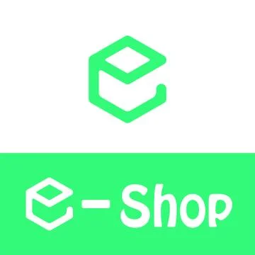 E letter logo, e shop icon Stock Illustration