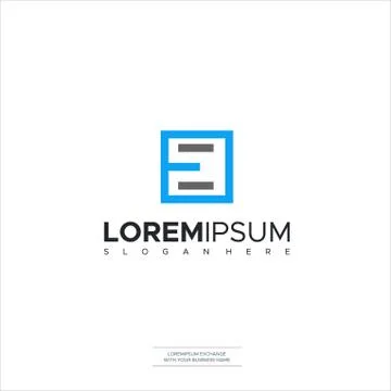 E letter logo, e shop icon, 2d vector, green and white colors Stock Illustration