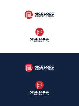 E letter logo Illustrazione stock
