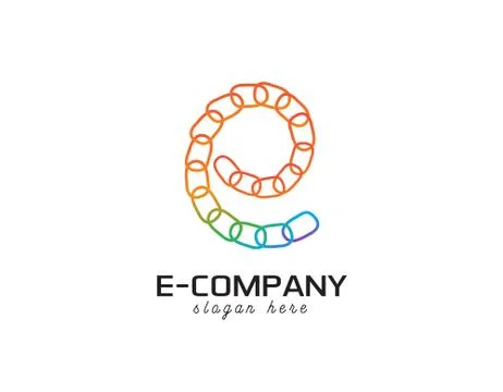 E letter logo Stock Illustration