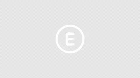 E letter logo loopable rotated animation white transparent alpha background Stock Footage 307008283