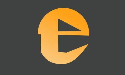 E letter logo with sharp shape 스톡 일러스트