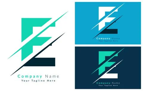 E Letter Logo Vector Design Template Elements Stock Illustration