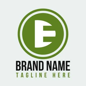 E letter mark logo vector design Stock Illustration