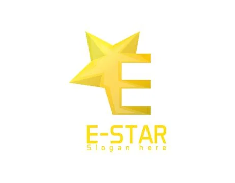 E letter star logo Stock Illustration