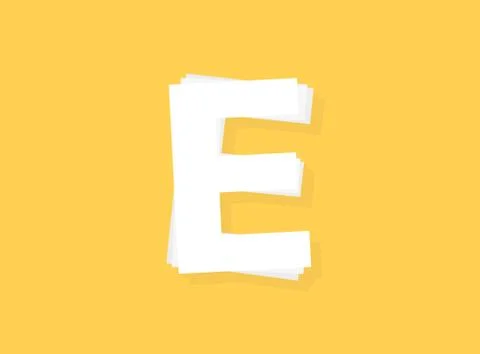 E Letter vector font, modern layers design. Eps10 illustration Illustrazione stock