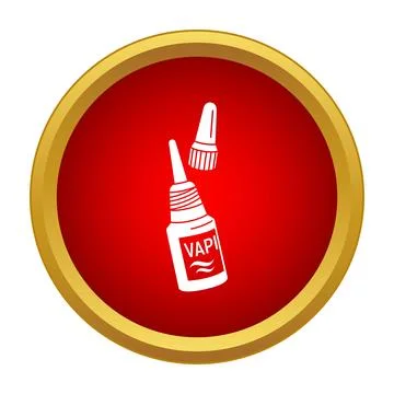 E liquid refill bottle for vaping device icon Stock Illustration