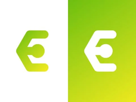 E Logo Design Stock Illustration