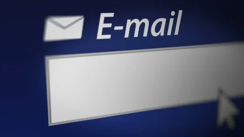 E-mail Address Typing into Web Form in Website Stock Footage 122746858