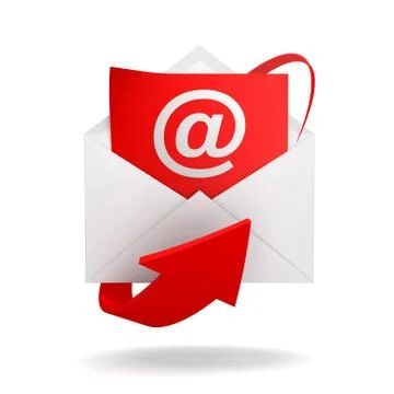 E mail and envelope concept illustration Stock Illustration