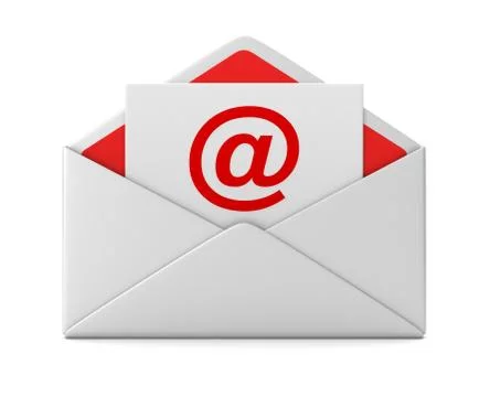 E mail and envelope concept 3d illustration Illustrazione stock