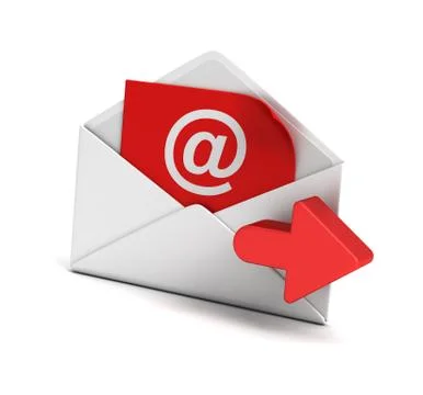 E mail and envelope concept 3d illustration イラスト素材