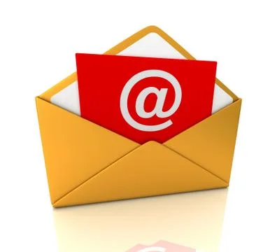 E mail and envelope concept 3d illustration イラスト素材