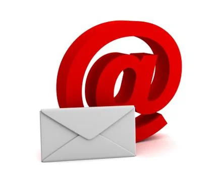 E mail and envelope concept 3d illustration Ilustração Stock