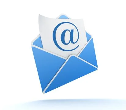 E mail and envelope concept  3d illustration Stock Illustration