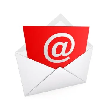 E mail and envelope concept  3d illustration Stock Illustration