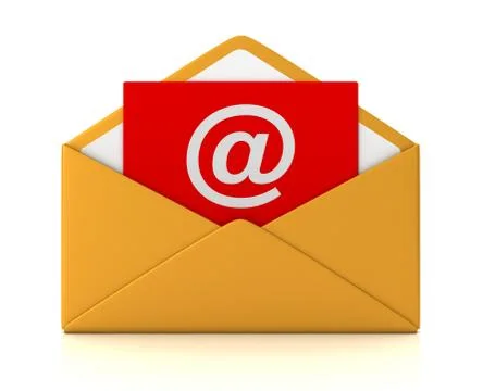 E mail and envelope concept  3d illustration Illustrazione stock