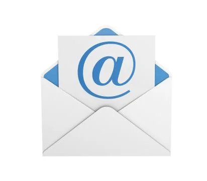 E mail and envelope concept  3d illustration Stock Illustration