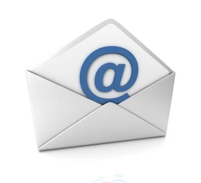 E mail and envelope concept  3d illustration Illustrazione stock