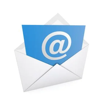 E mail and envelope concept  3d illustration Stock Illustration