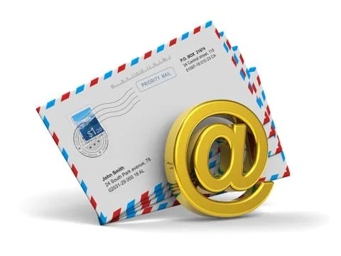 E-mail and internet messaging concept Illustrazione stock